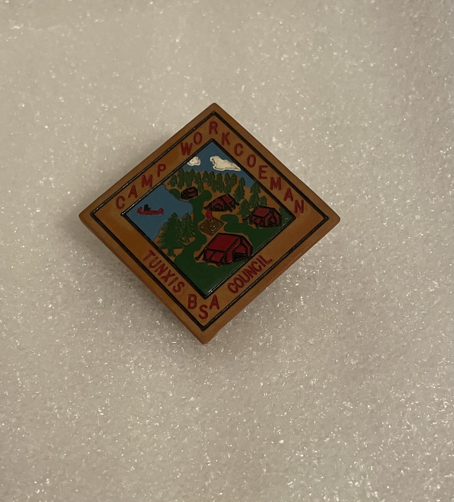 Vintage Boy Scout Camp Coeman Tunxis BSA Council  Neckerchief Slide