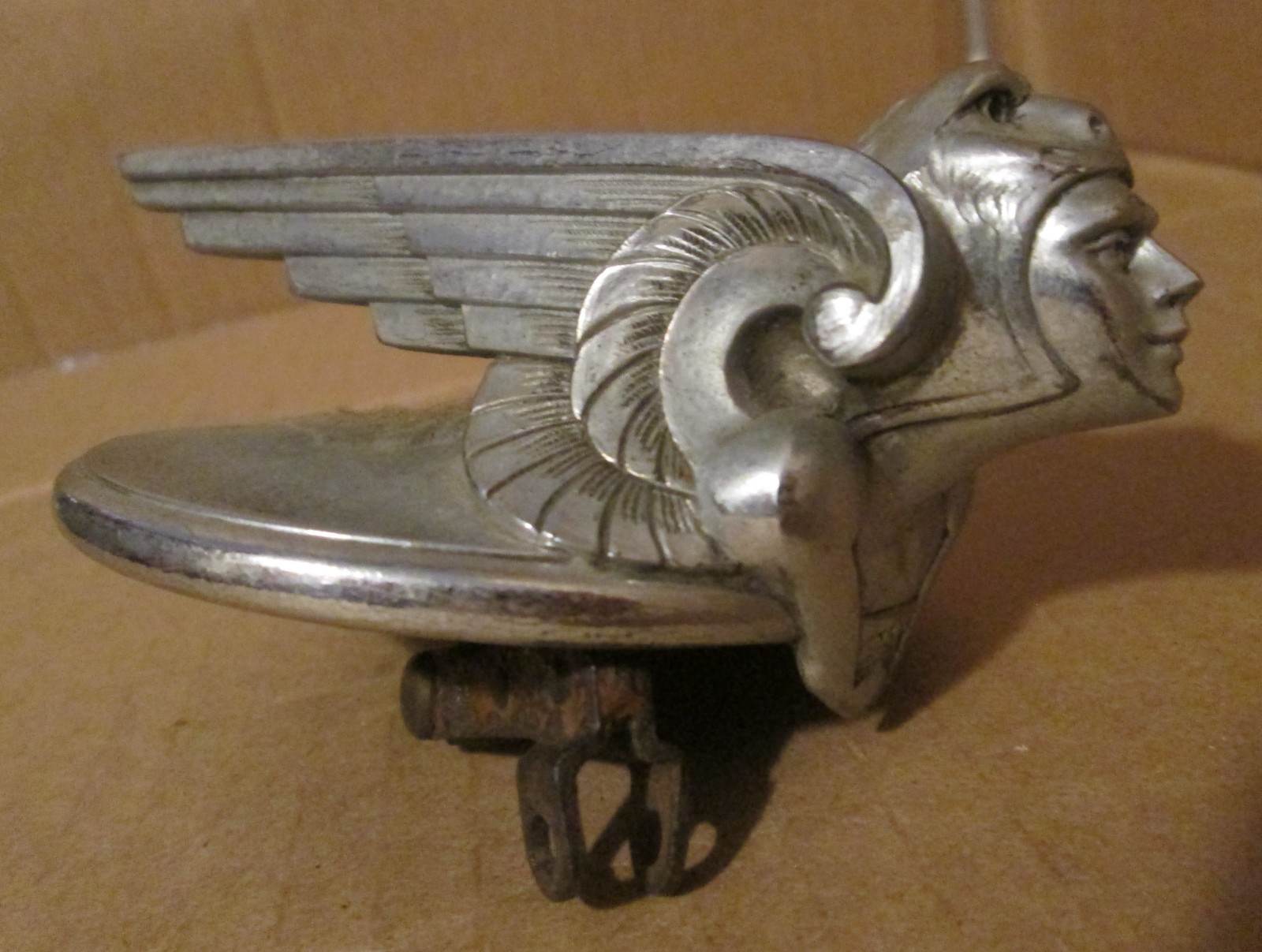 Original 1929-31 Chevy Winged Viking Radiator Cap/Hood ornament mascot