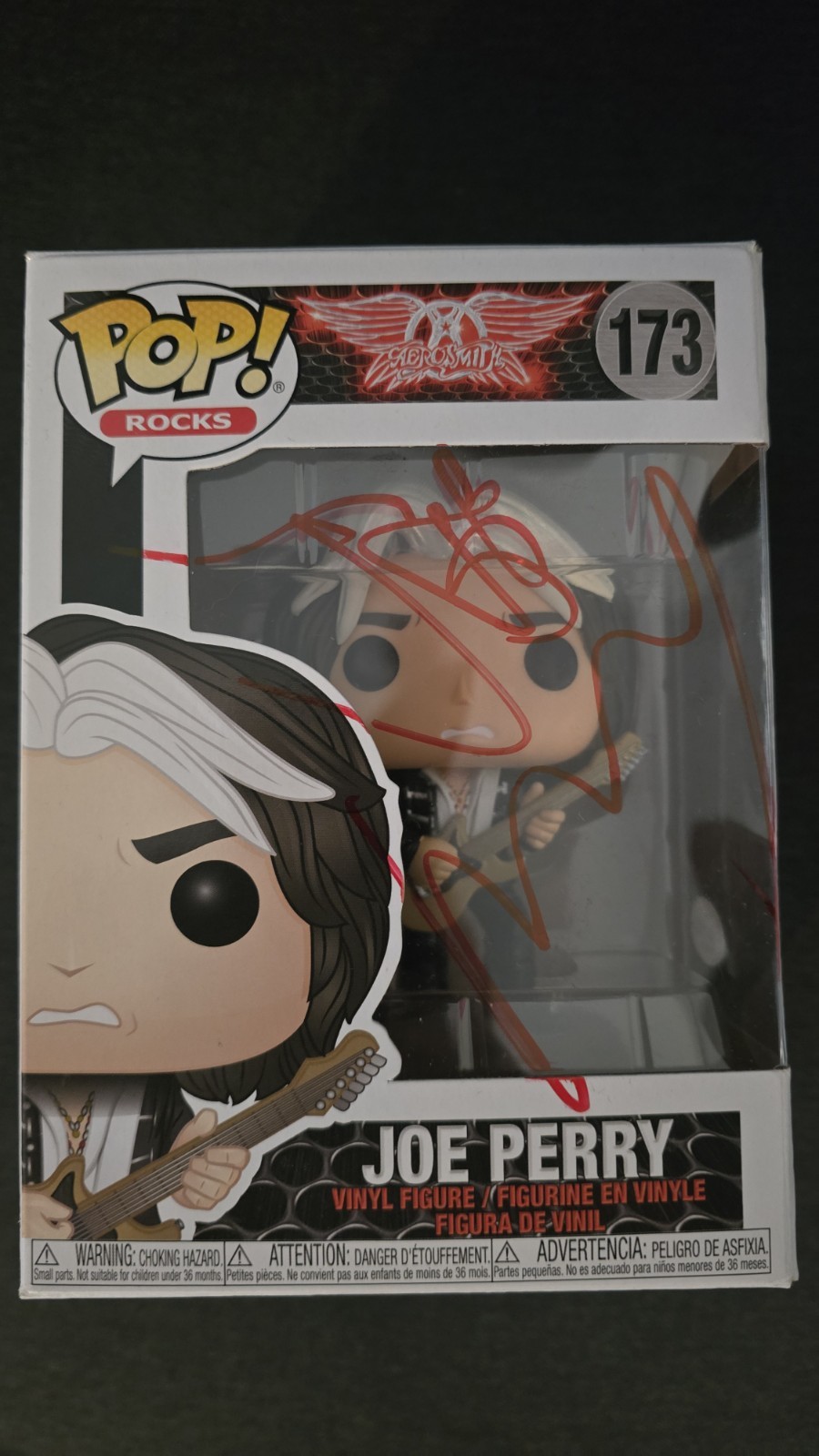JOE PERRY signed autograph in person FUNKO POP AEROSMITH 173 ACOA