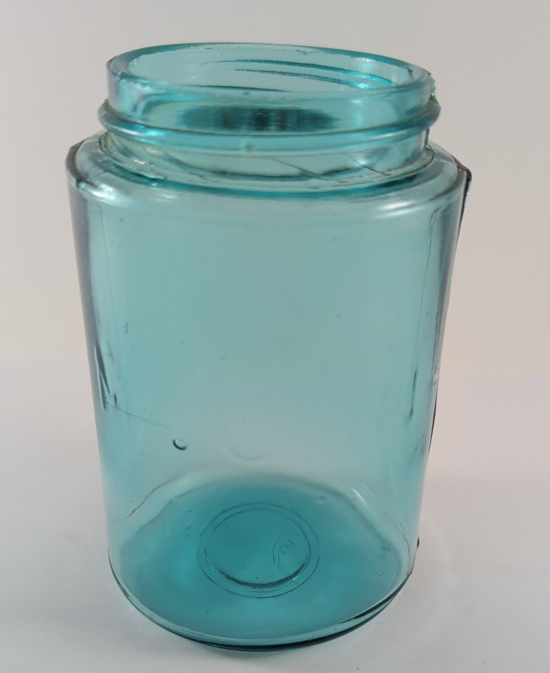 Antique Aqua Utility Mason Shoulder Seal Fruit Jar Bubbles No Lid Early 1900\'s