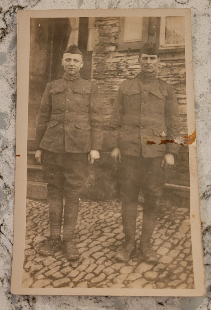 WW1 Real Photo Postcard Portrait Two Soldiers in Uniform Boots Unused 3.5 x 5.5 WW1 Real Photo Postcard Portrait Two Soldiers in Uniform Boots Unused 3.5 x 5.5