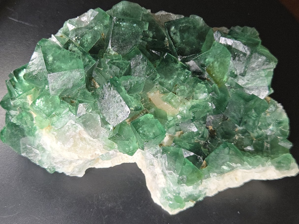 Green Cubic Fluorite specimen (1100gm) Natural Cluster formations Madagascar