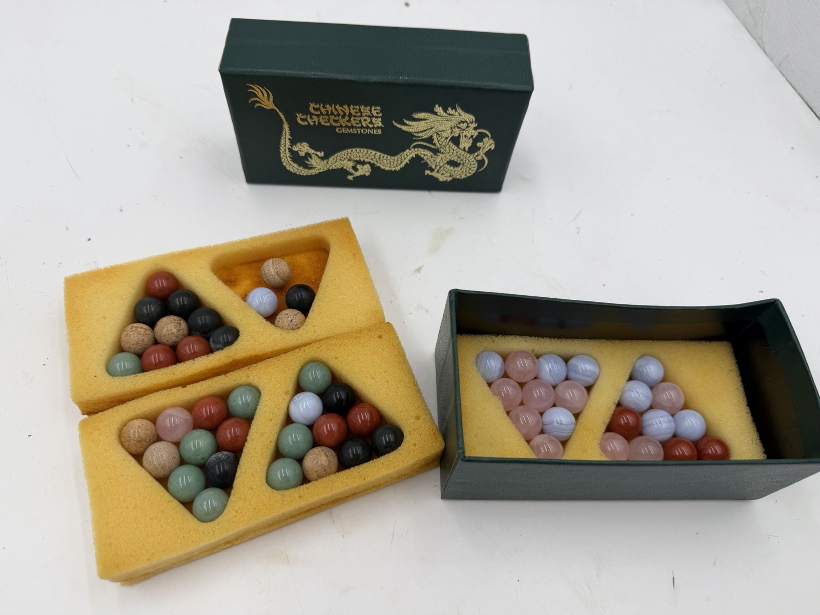 ✨✨Rare Franklin Mint Chinese Checkers Original Marbles Gemstones ✨✨