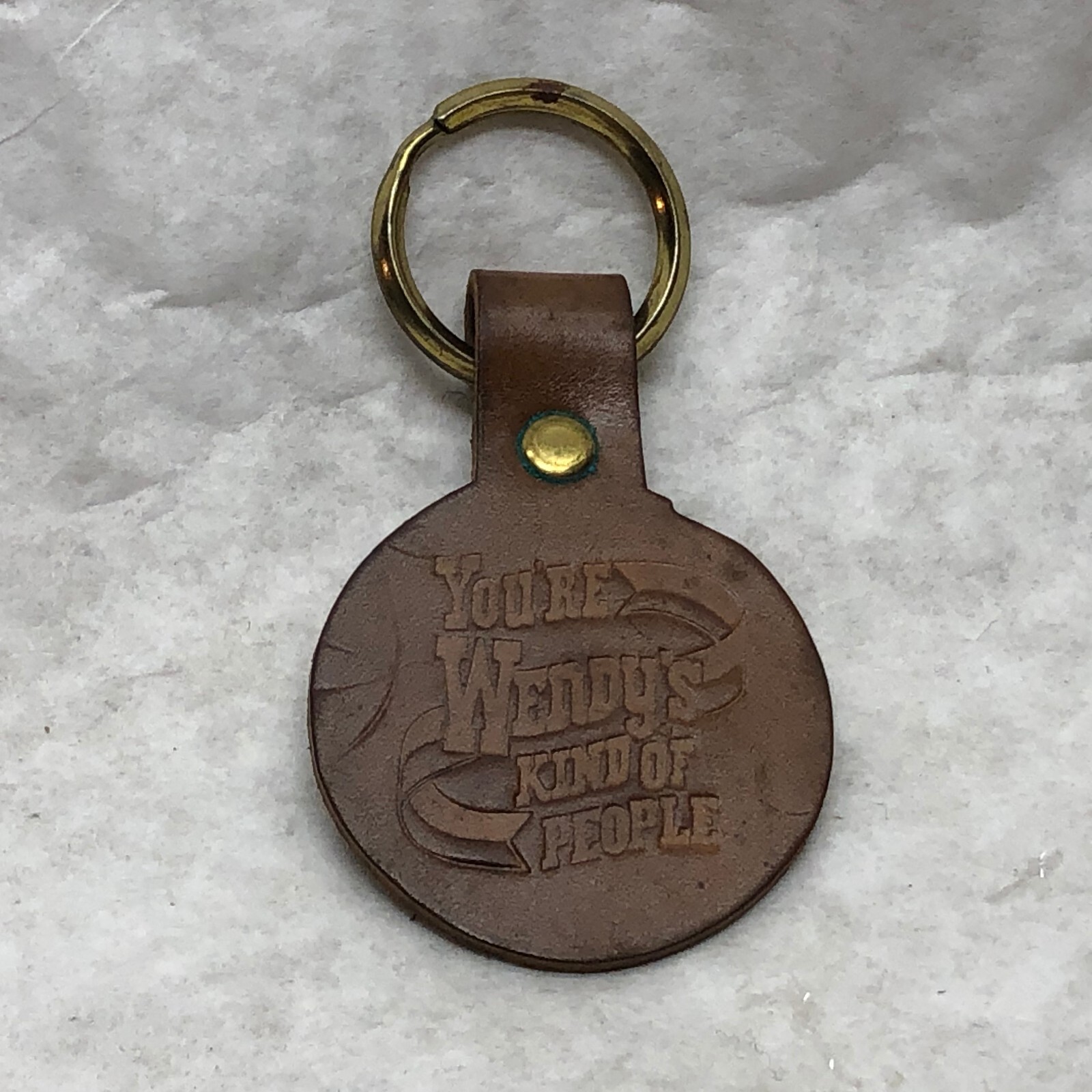 Vintage You\'re Wendy\'s Kind Of People Advertisement Employee Key Chain