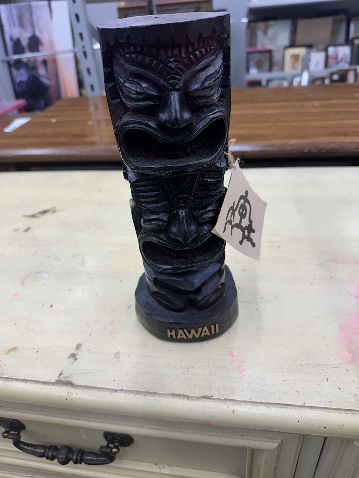 Vtg Hand Carved Wood Tiki God Totem Statue Tonga Bar Art 10 Vtg Hand Carved Wood Tiki God Totem Statue Tonga Bar Art 10