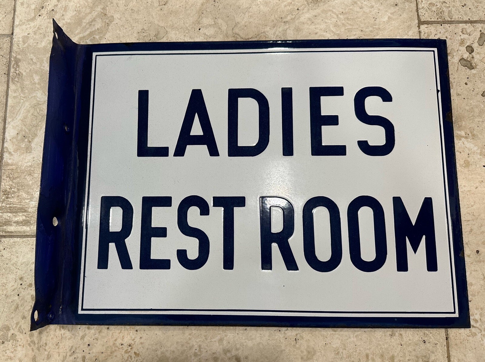 Rare MAGNOLIA GASOLINE Porcelain Flange Sign LADIES REST ROOM Original Texaco Rare MAGNOLIA GASOLINE Porcelain Flange Sign LADIES REST ROOM Original Texaco