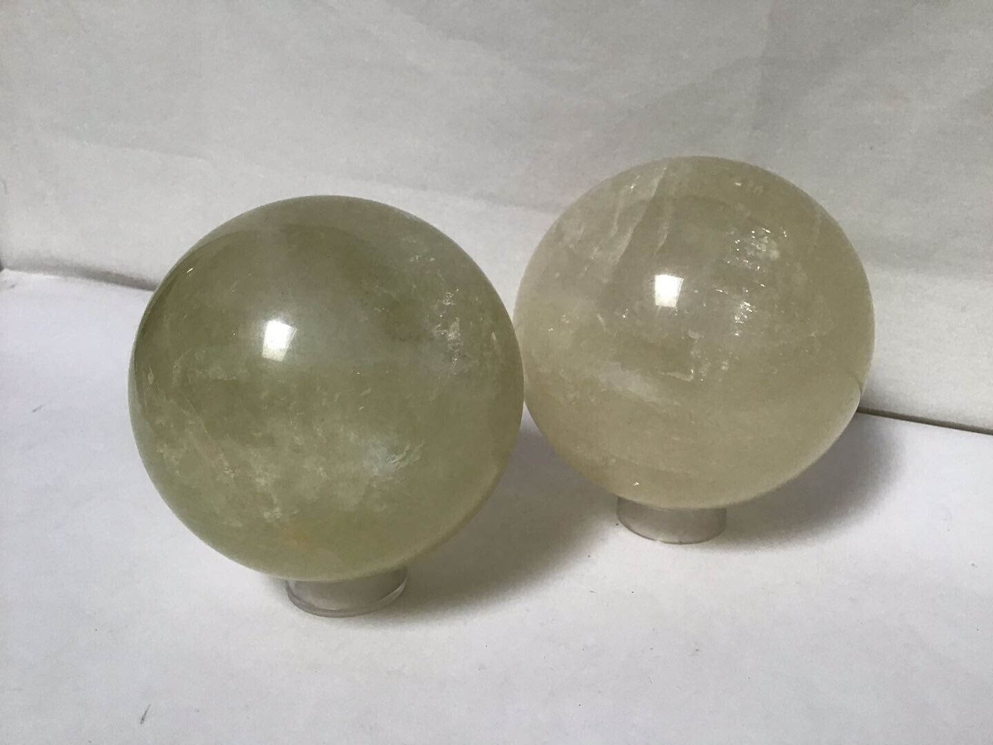 RR84 Vintage 2 Large Very Beautiful Natural Crystal ball Size For Gift