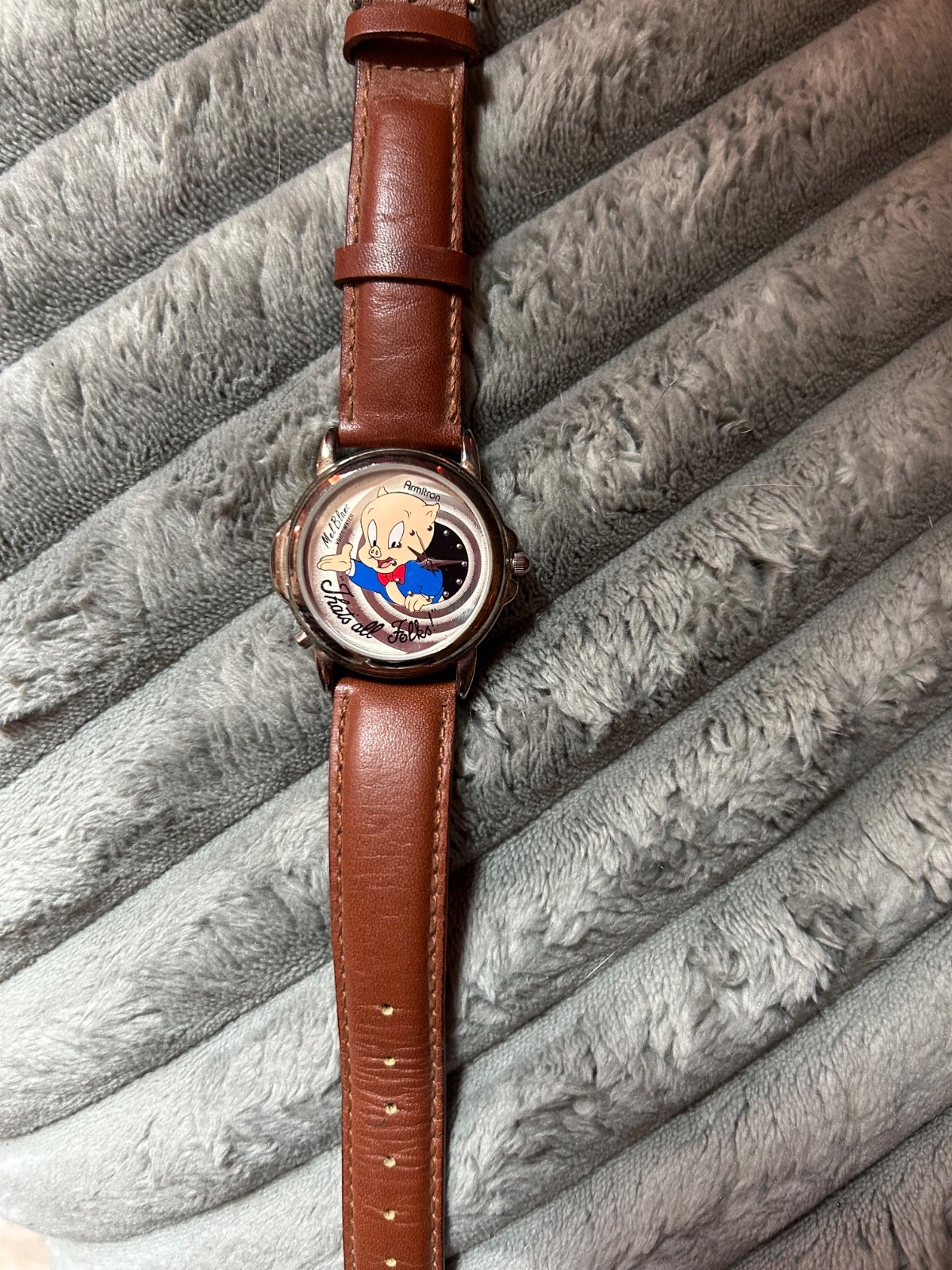 Armitron Looney Tunes That\'s All Folks Talking Mel Blanc Voice Porky Pig Watch