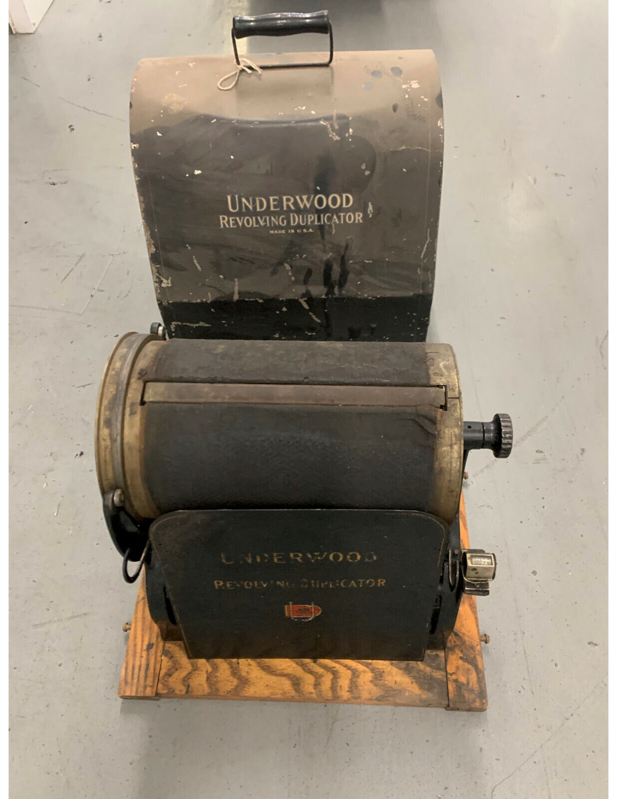 Antique Vintage 1908 Underwood Revolving Duplicator Copy Machine Typewrite 