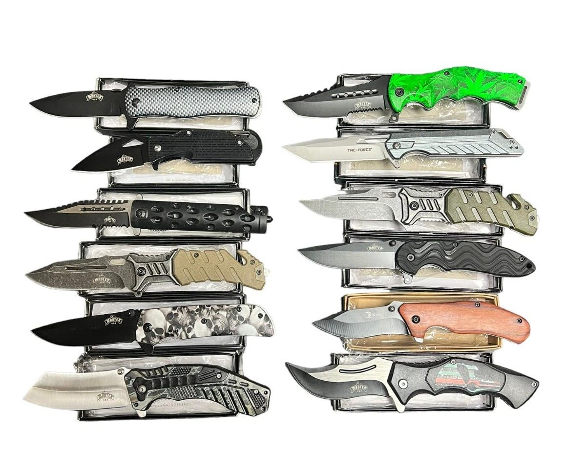 Wholesale Set of 12 Brand New Spring Assisted pocket knife