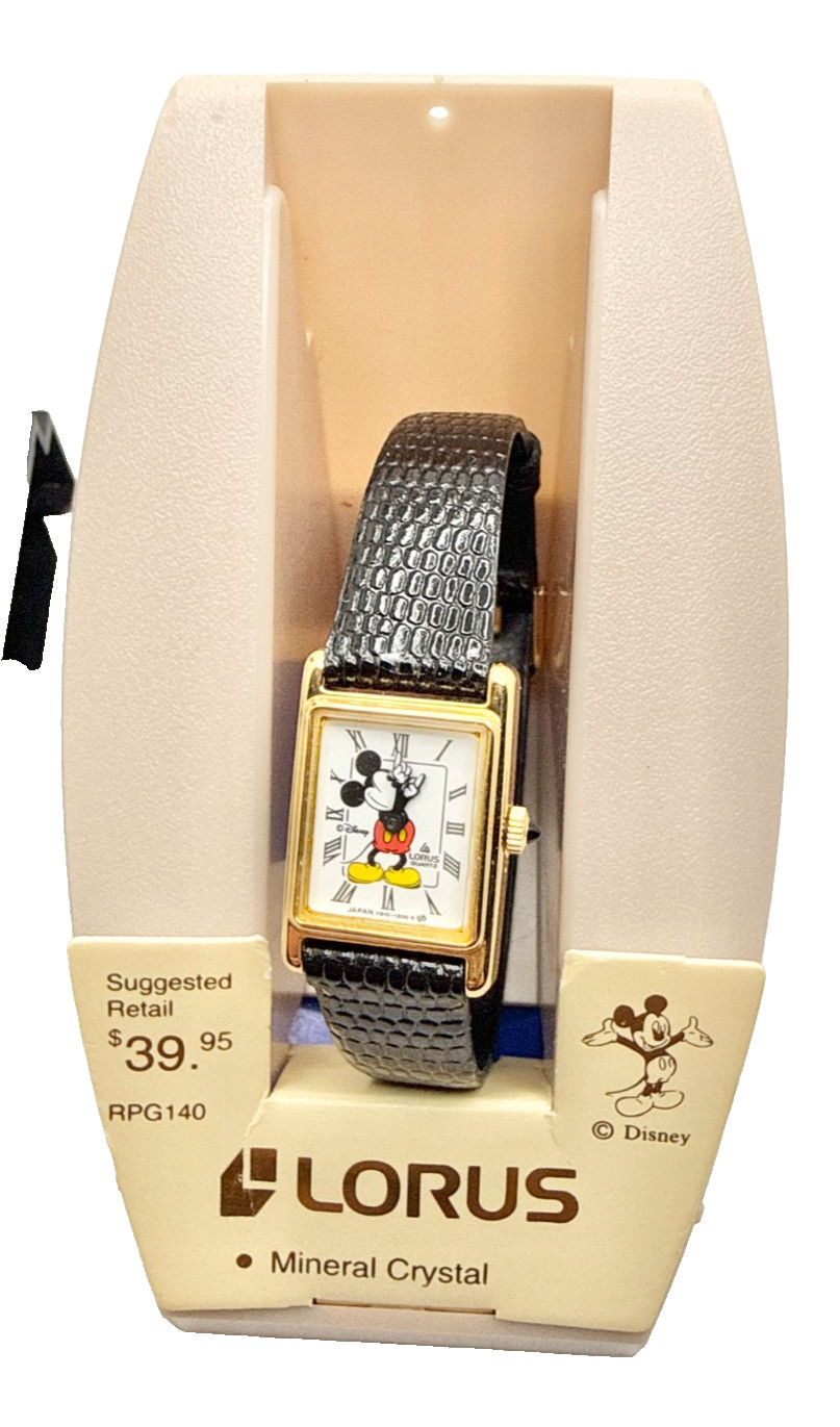 NOS Vintage Lorus Quartz Mickey Mouse Ladies Tank Watch Disney NOS Vintage Lorus Quartz Mickey Mouse Ladies Tank Watch Disney