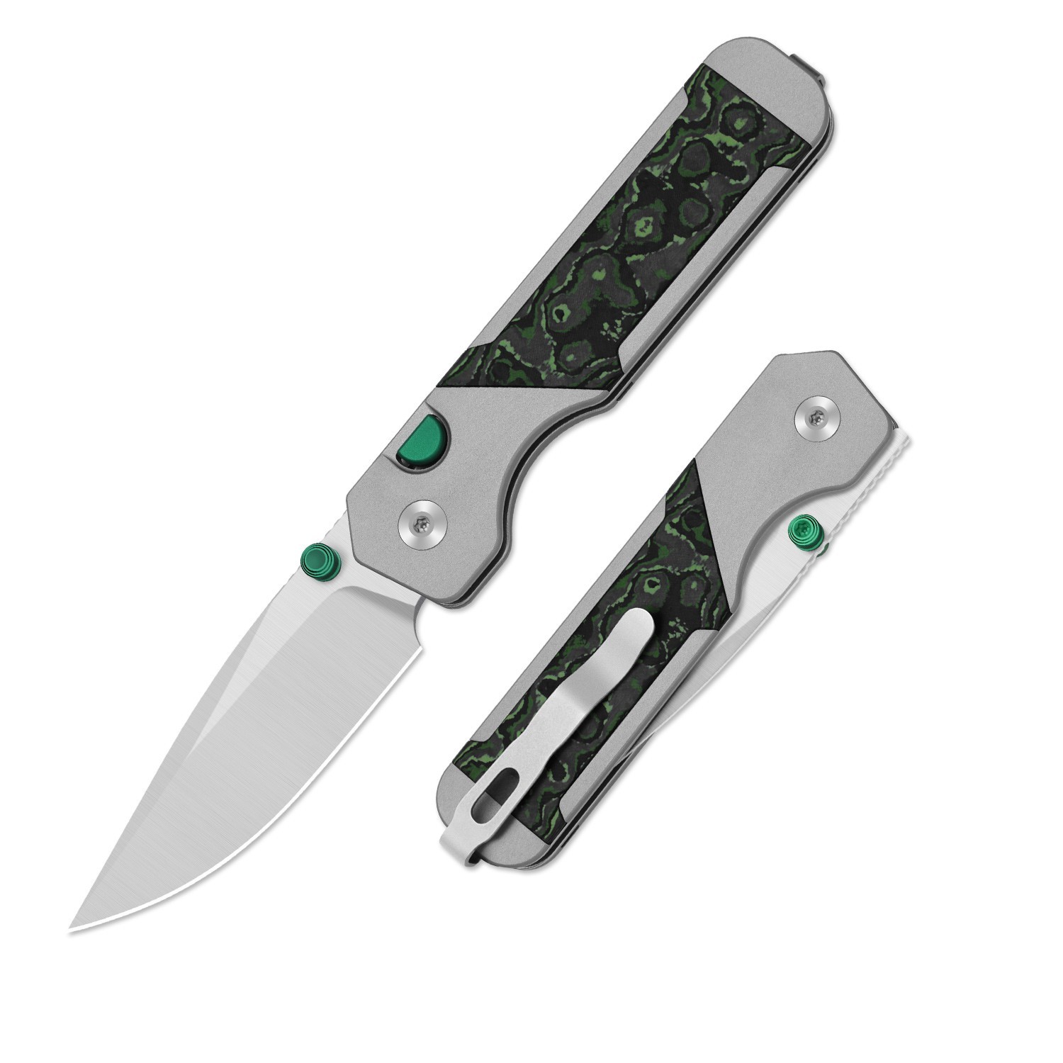 Kizer Militaw 315 Folding Pocket Knife M390 Blade Aluminum & FatCarbon Handle