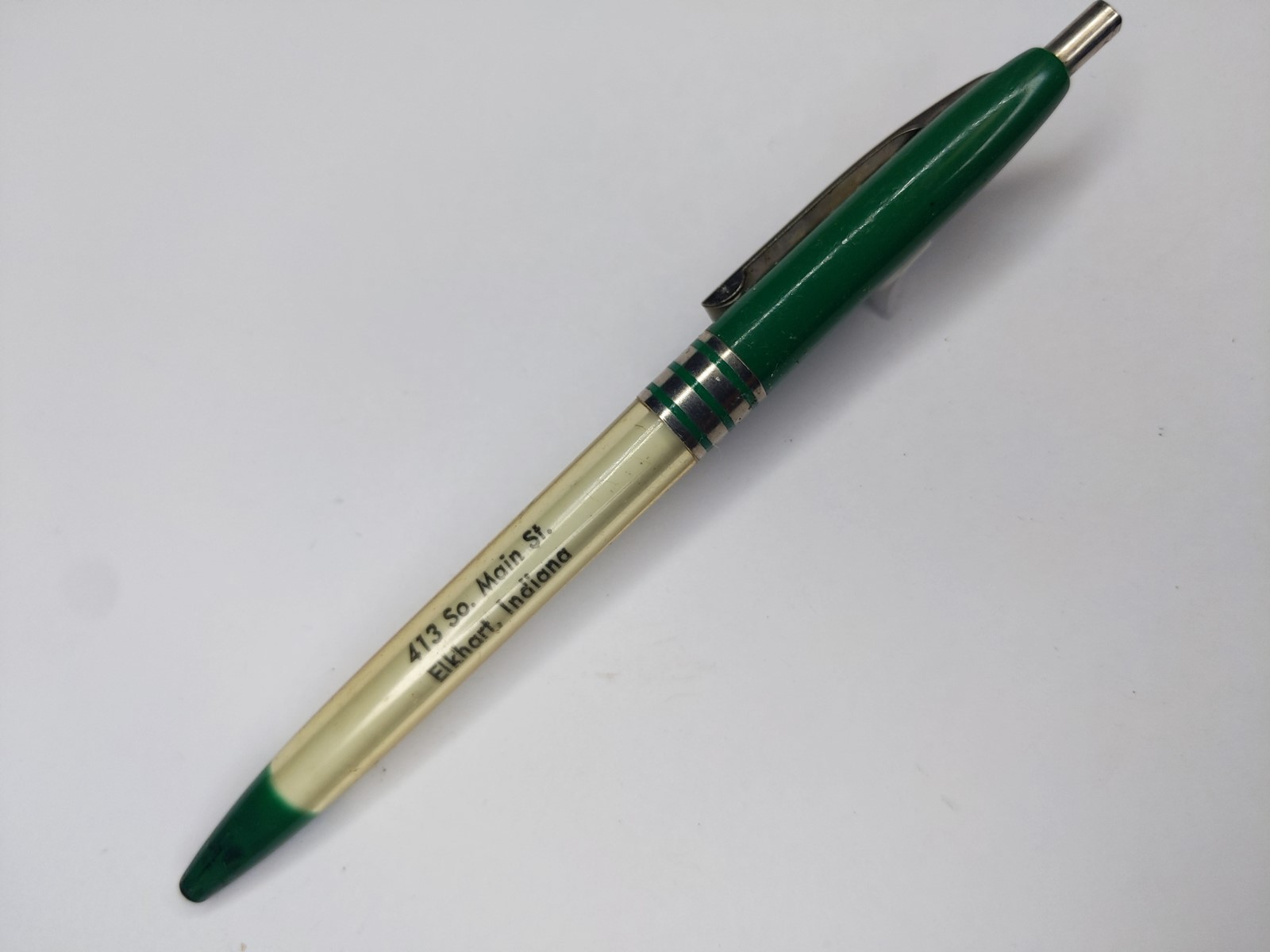 c1970s Elkhart, IN Ballpoint Pen Sigmund Sorg Advertising Main Street Promo VTG