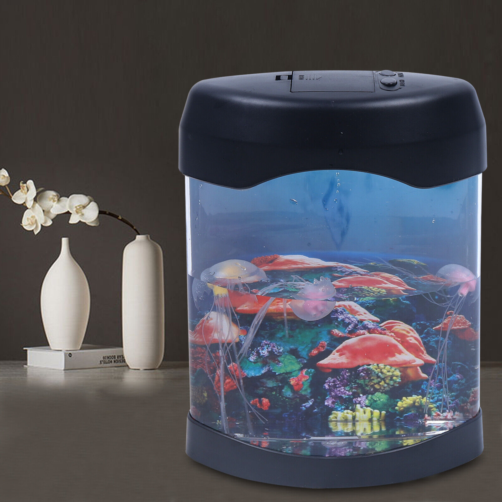 USB Jellyfish Aquarium Light Lamp Night Fish Tank Mood Lighting Desktop Decor