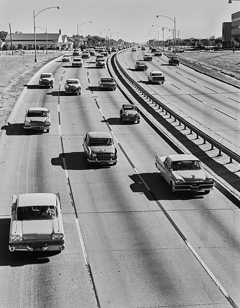 Traffic looking northeast Central Expressway Dallas Dallas County - Old Photo