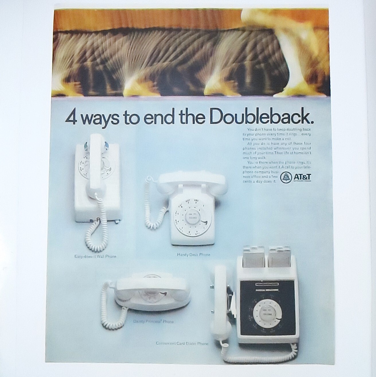 Vintage 1968 AT&T Telephone Magazine Print Ad Rotary Phone Ephemera