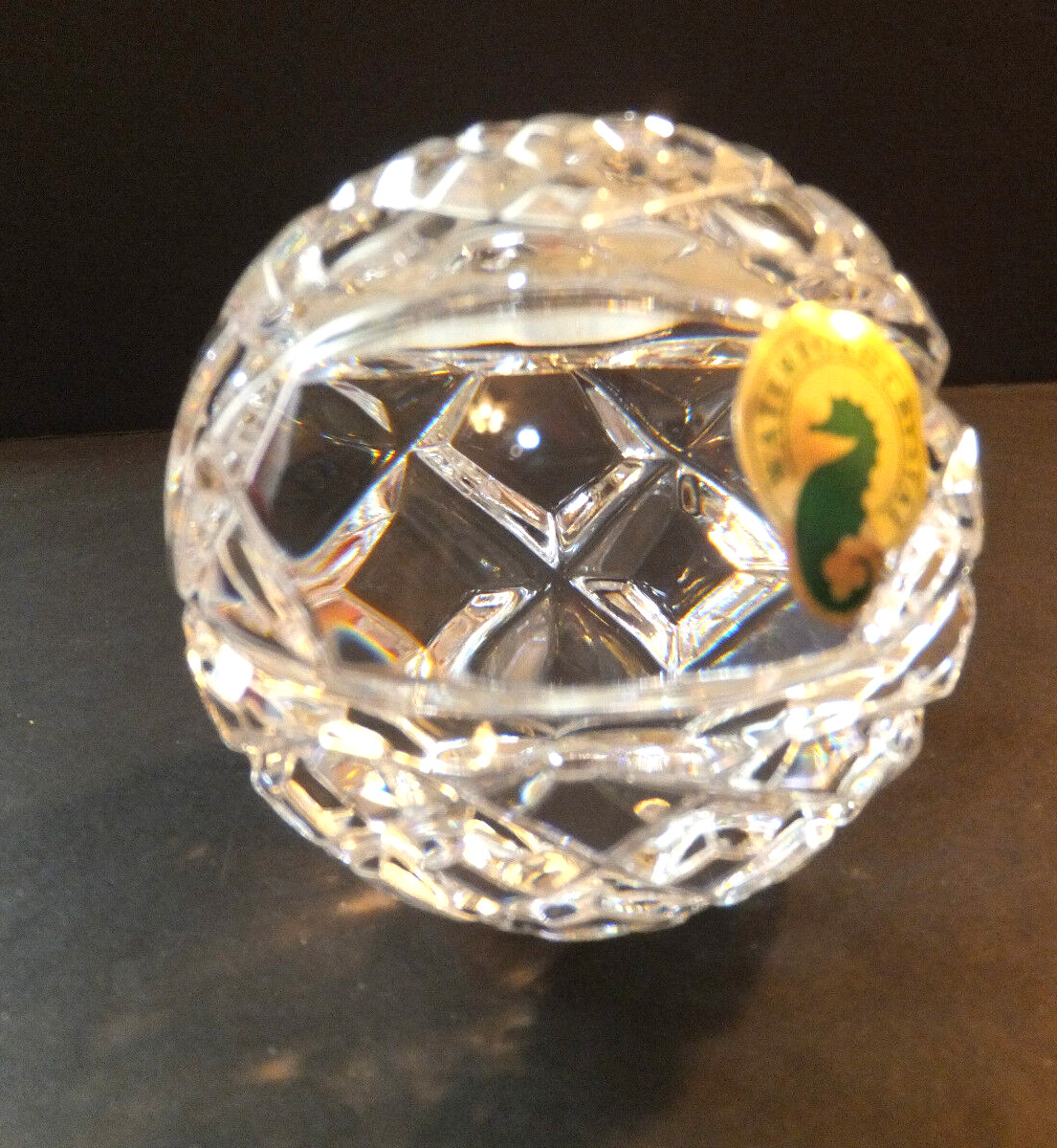 Waterford Crystal Basketball Paperweight New In Box Made In Ireland Boxed w/tag Waterford Crystal Basketball Paperweight New In Box Made In Ireland Boxed w/tag