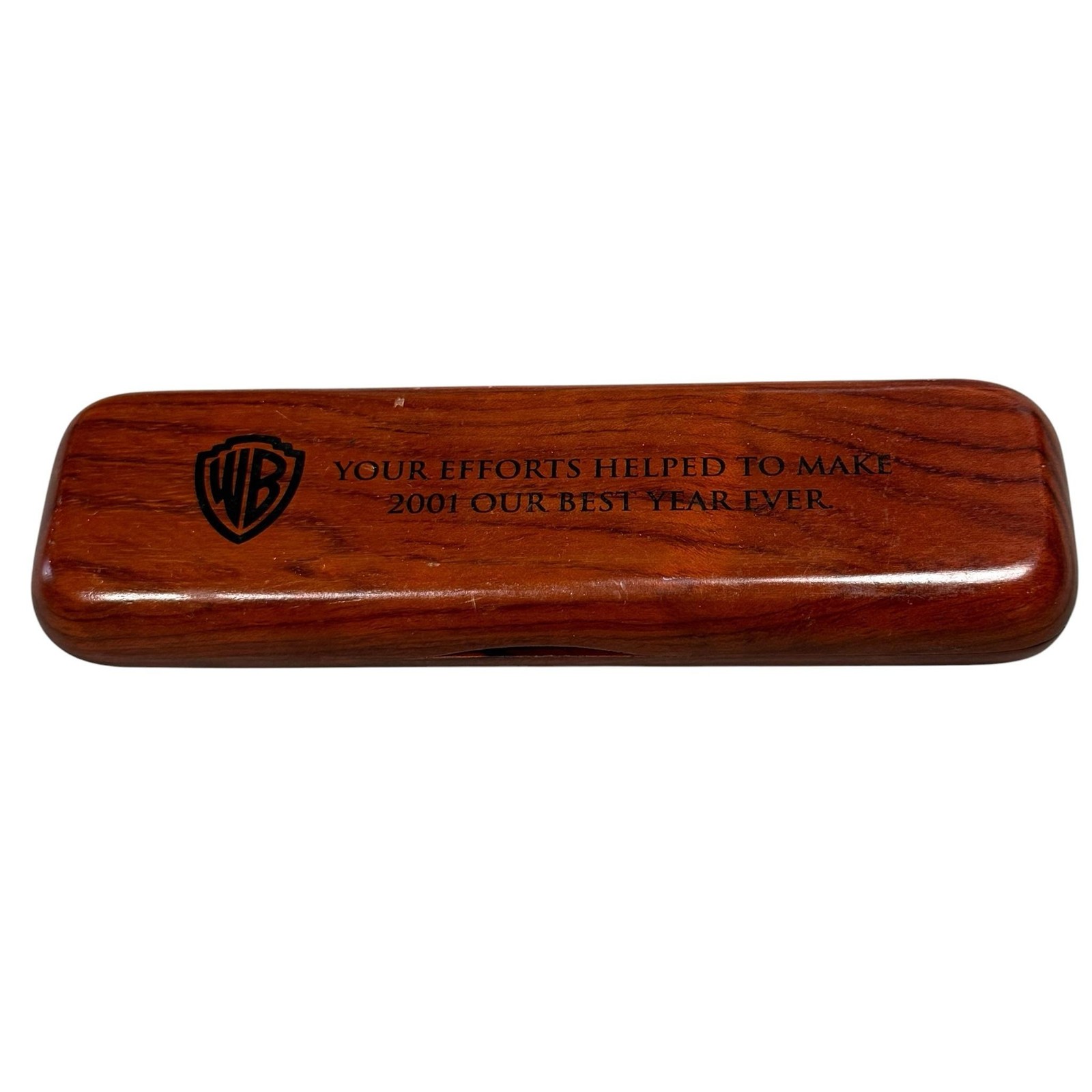 Vintage Parker Warner Bros WB Black Metal Pen Wood Case 2001 Gift Set Promo