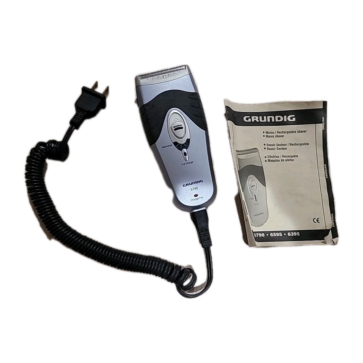 Vintage Grundig 6798 Working Shaver And Manual Vintage Grundig 6798 Working Shaver And Manual