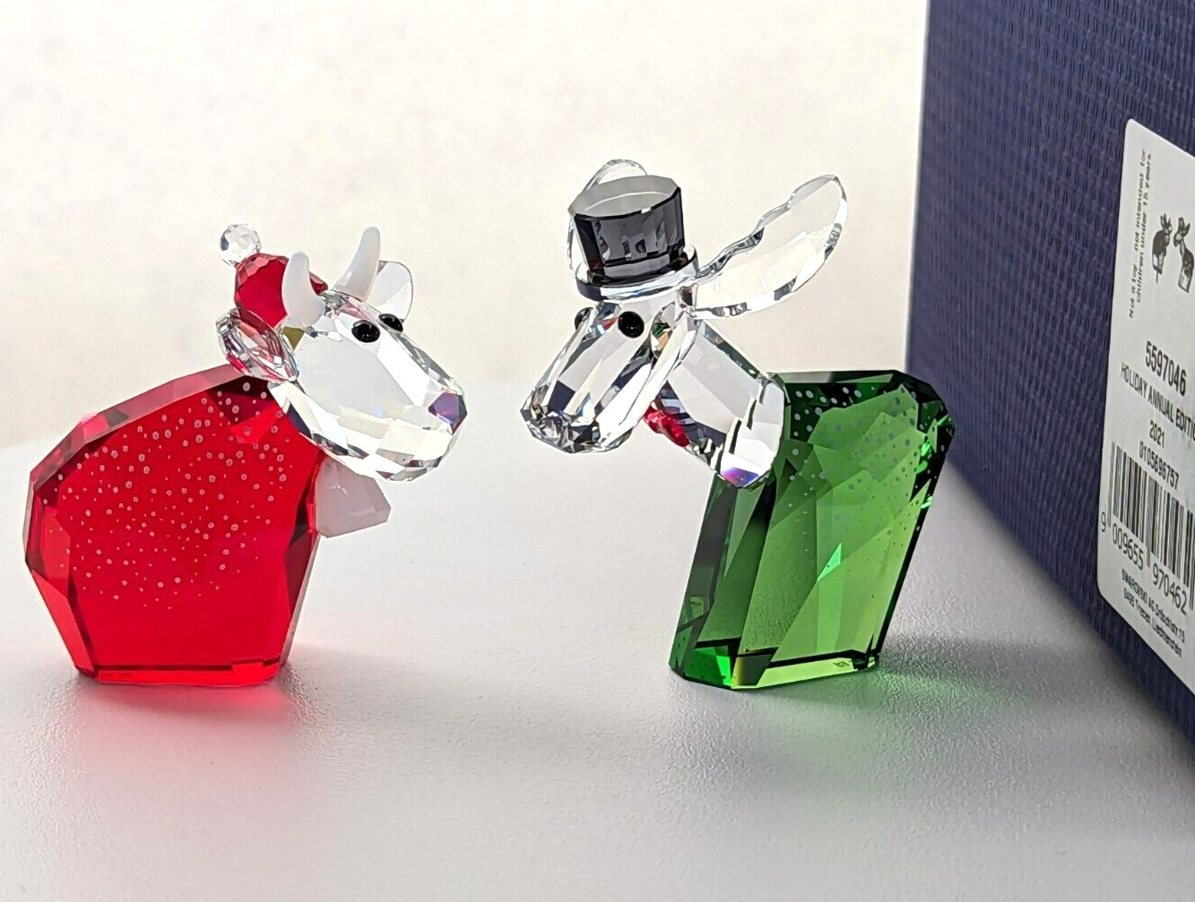 Swarovski MO &RICCI Christmas 2021 Crystal Figurines 5597046 Genuine Mint in Box