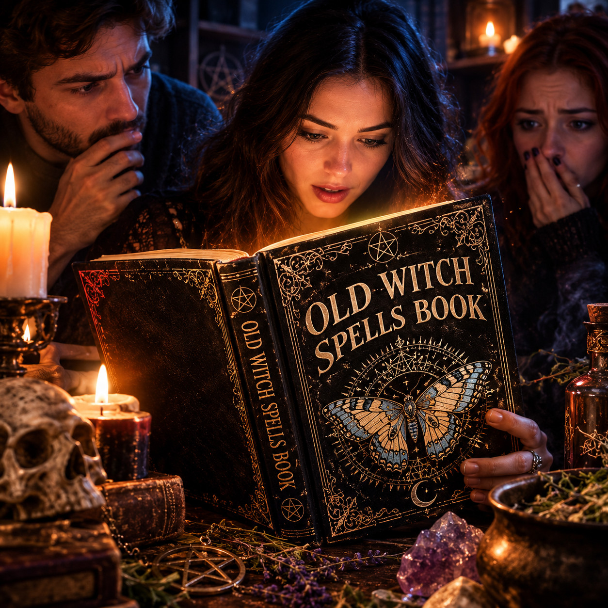 Old Witch Spells Book Witchcraft Grimoire Beginner Magic Halloween Gift