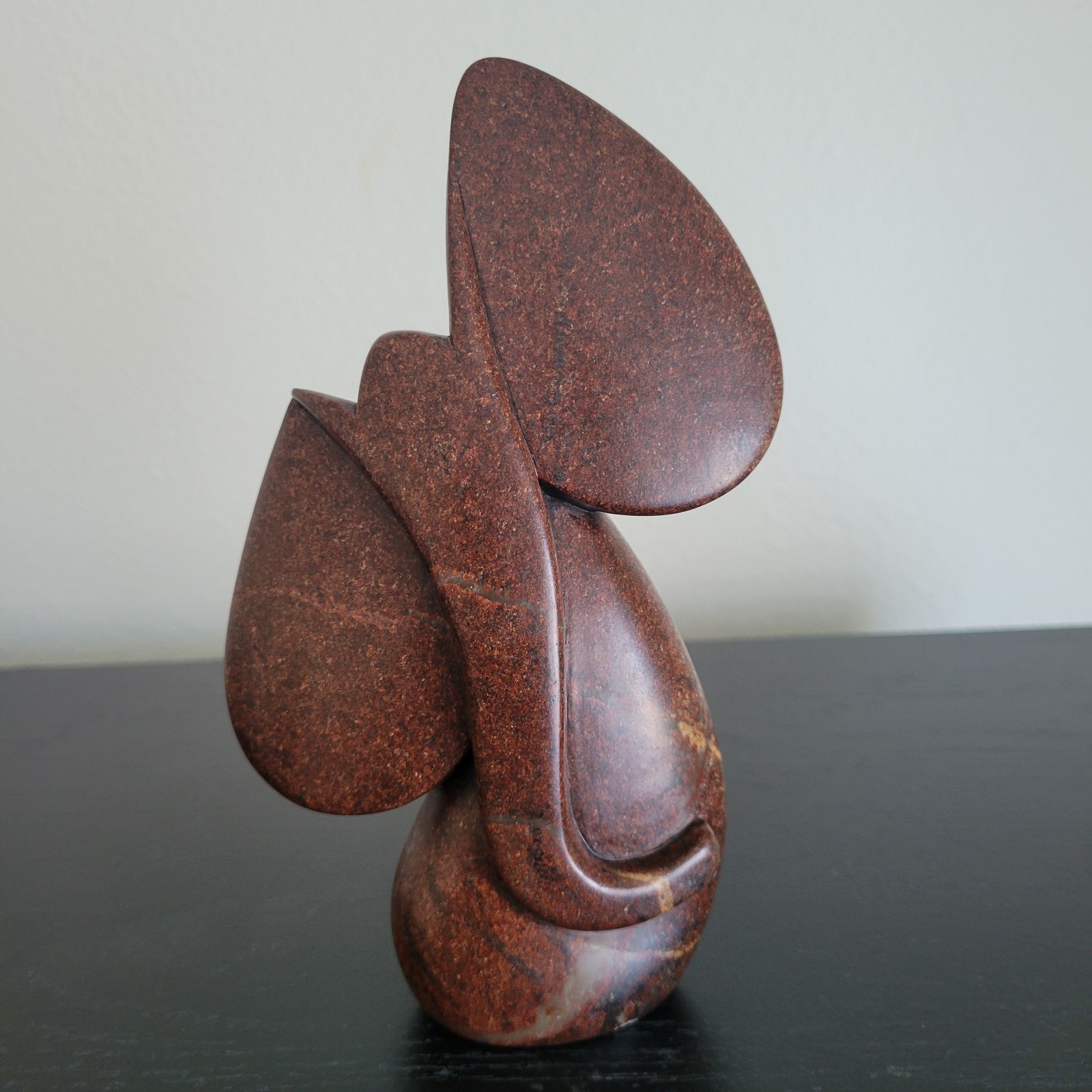 Cuthbert Tendayi Shona Art Elephant Statue Carved Serpentine Stone Zimbabwe
