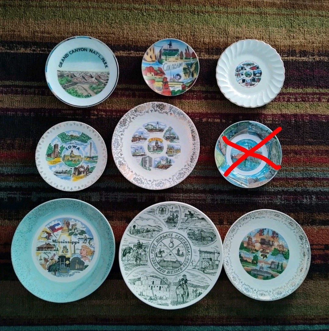 VTG Souvenir Plates 31 - $15.99 On Any Two Plates -Please Read Description Below