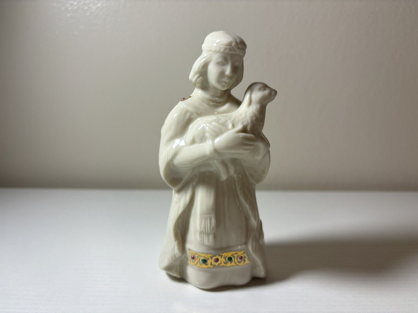 Lenox China Jewels 1993 Nativity SHEPHERD Boy & Lamb Figurine 1st Quality No Box