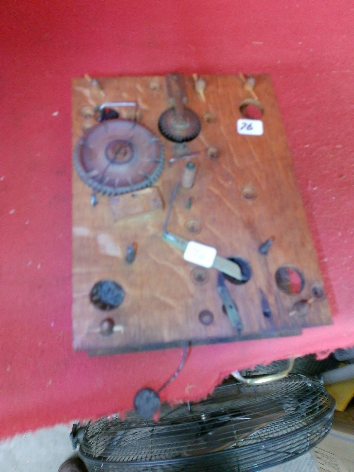 NICE  LOOKING WOOD WORKS WEIGHT CLOCK MOVEMENT # 76