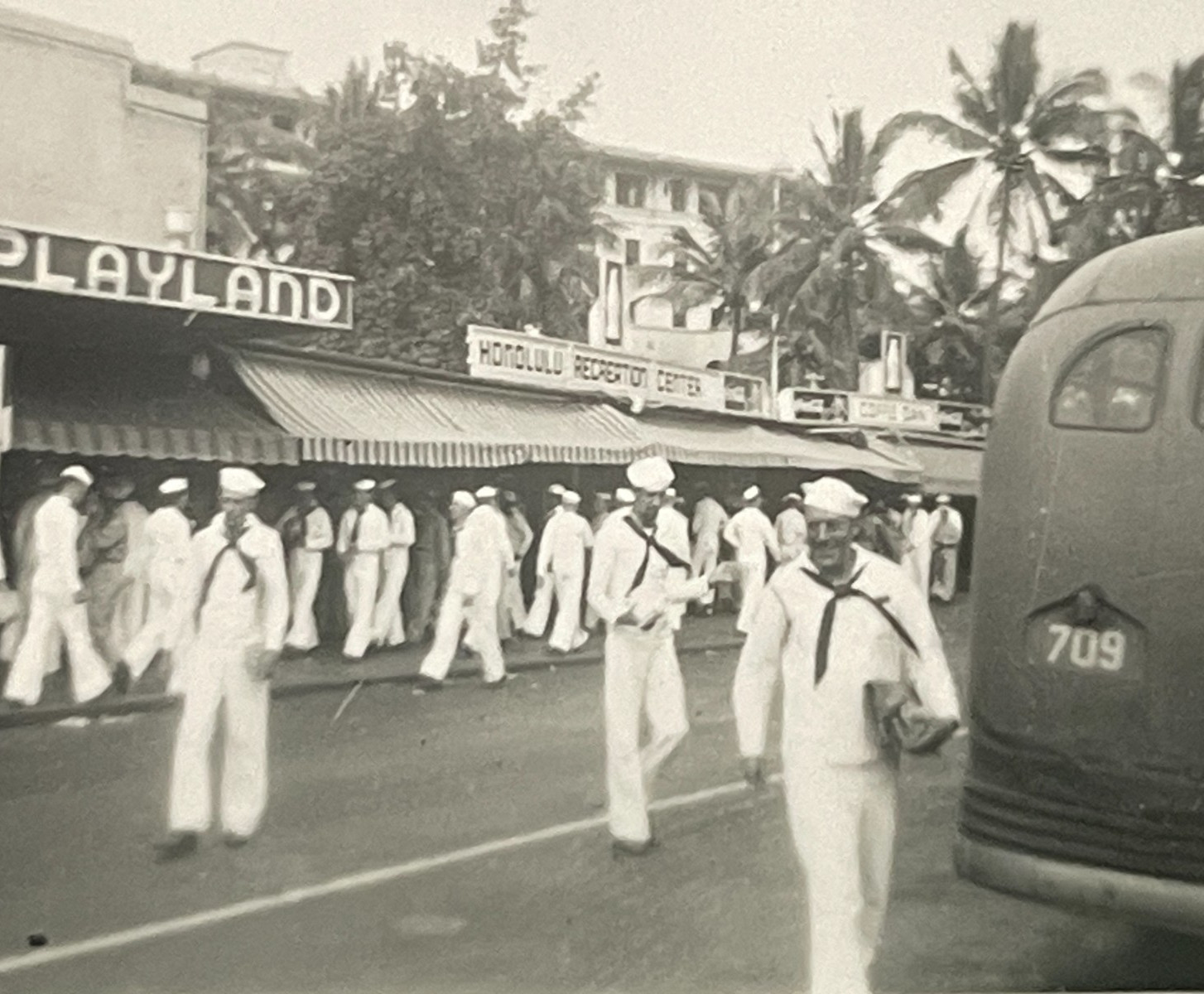 1940s Original Snapshot Photo Playland Arcade WWII Navy Sailors in Honolulu HI 1940s Original Snapshot Photo Playland Arcade WWII Navy Sailors in Honolulu HI