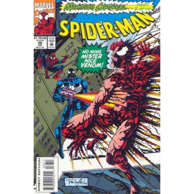Spider-Man (1990 series) #36 in Near Mint condition. Marvel comics [r\'