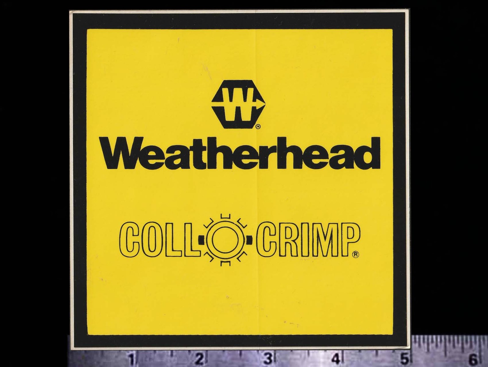 WEATHERHEAD Coll Crimp Fittings - Orig Vintage 1970\'s 80’s Racing Decal/Sticker WEATHERHEAD Coll Crimp Fittings - Orig Vintage 1970\'s 80’s Racing Decal/Sticker