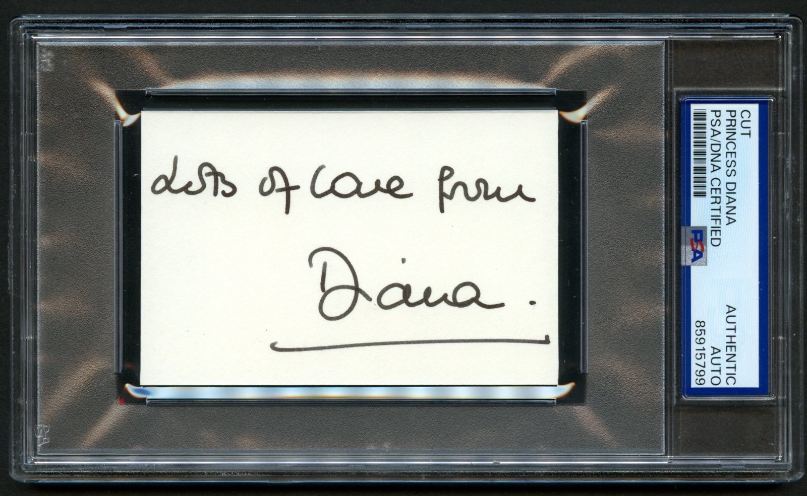 Diana signed autograph 2.5x4 Fmr Princess of Wales 