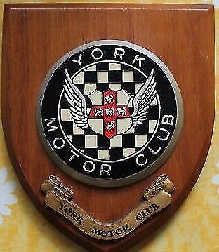 Old University College School YORK MOTOR CLUB Crest Shield Plaque