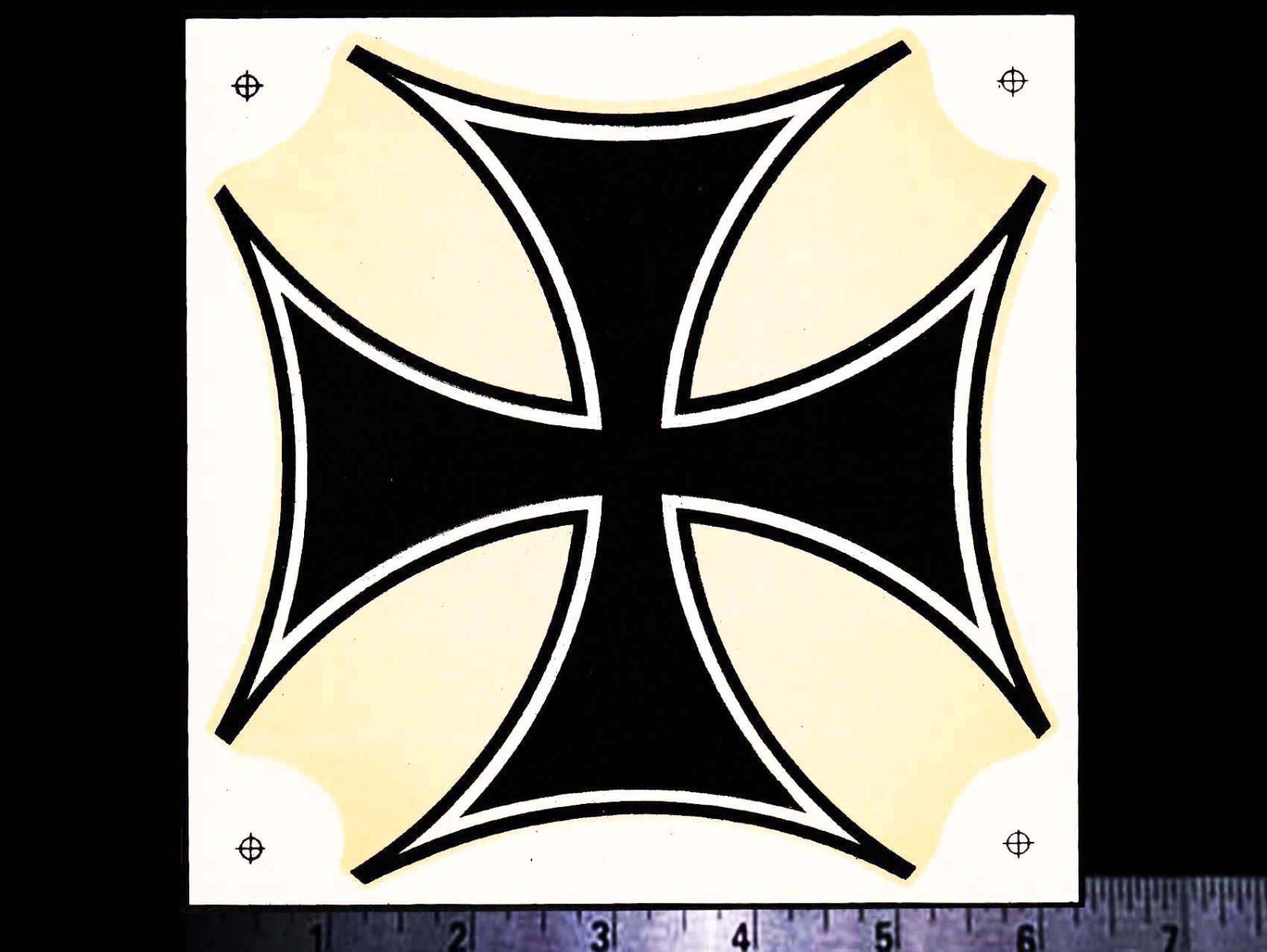 MALTESE Iron Cross - Orig. Vintage 60’s Racing Water Slide Decal Ed Roth NHRA 6