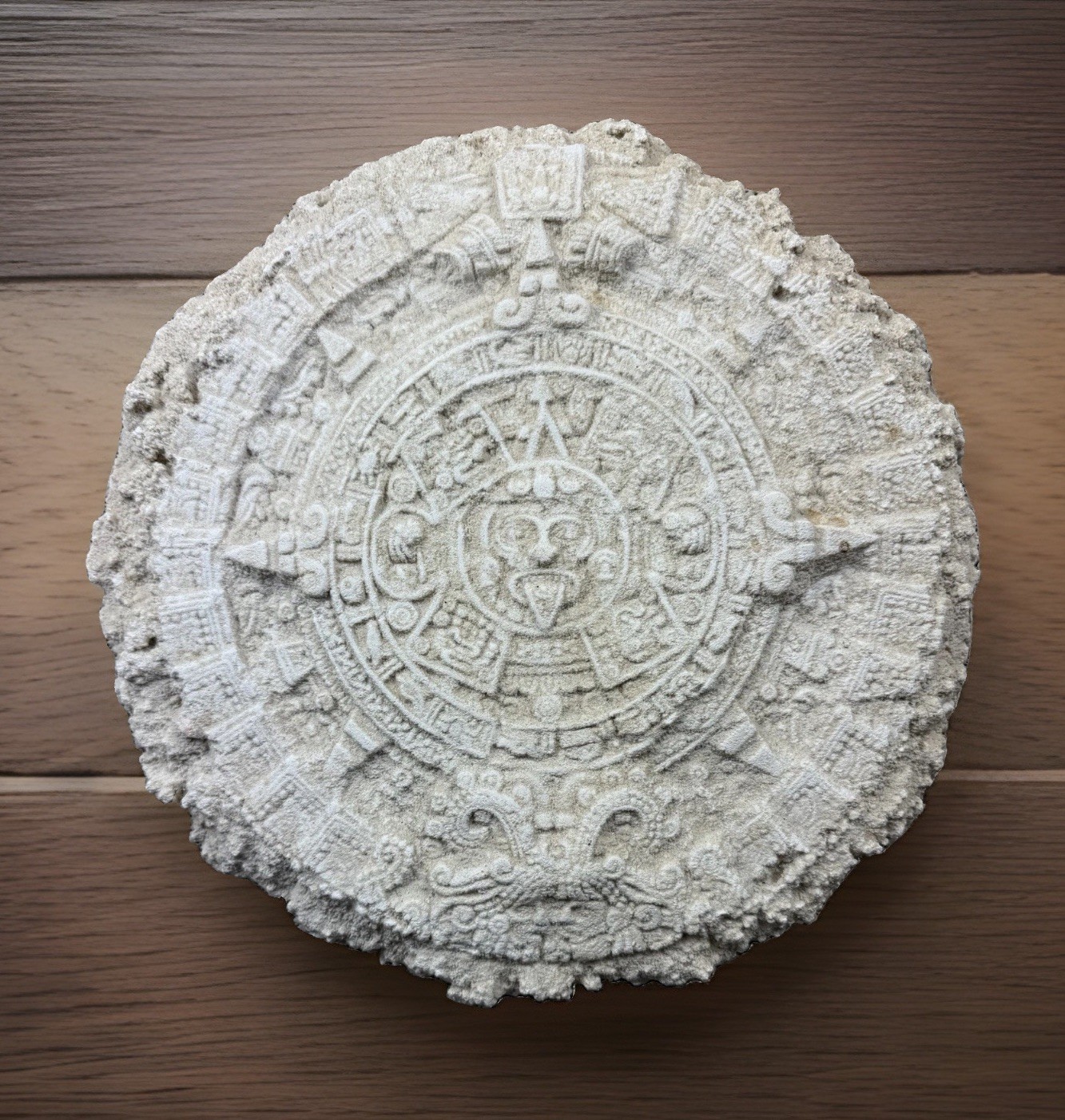 Vintage Mexican Aztec Sun Stone Heavyweight Mayan Calendar 