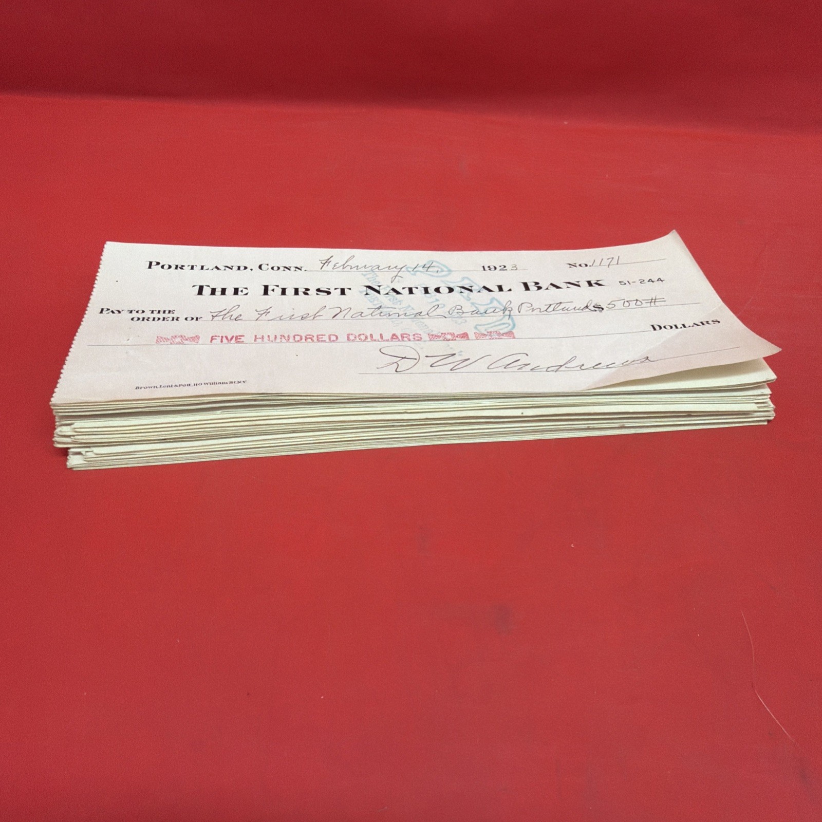 Lot 44 Antique Bank Checks 1922-1923 Vintage Cancelled Checks Paper Ephemera *4