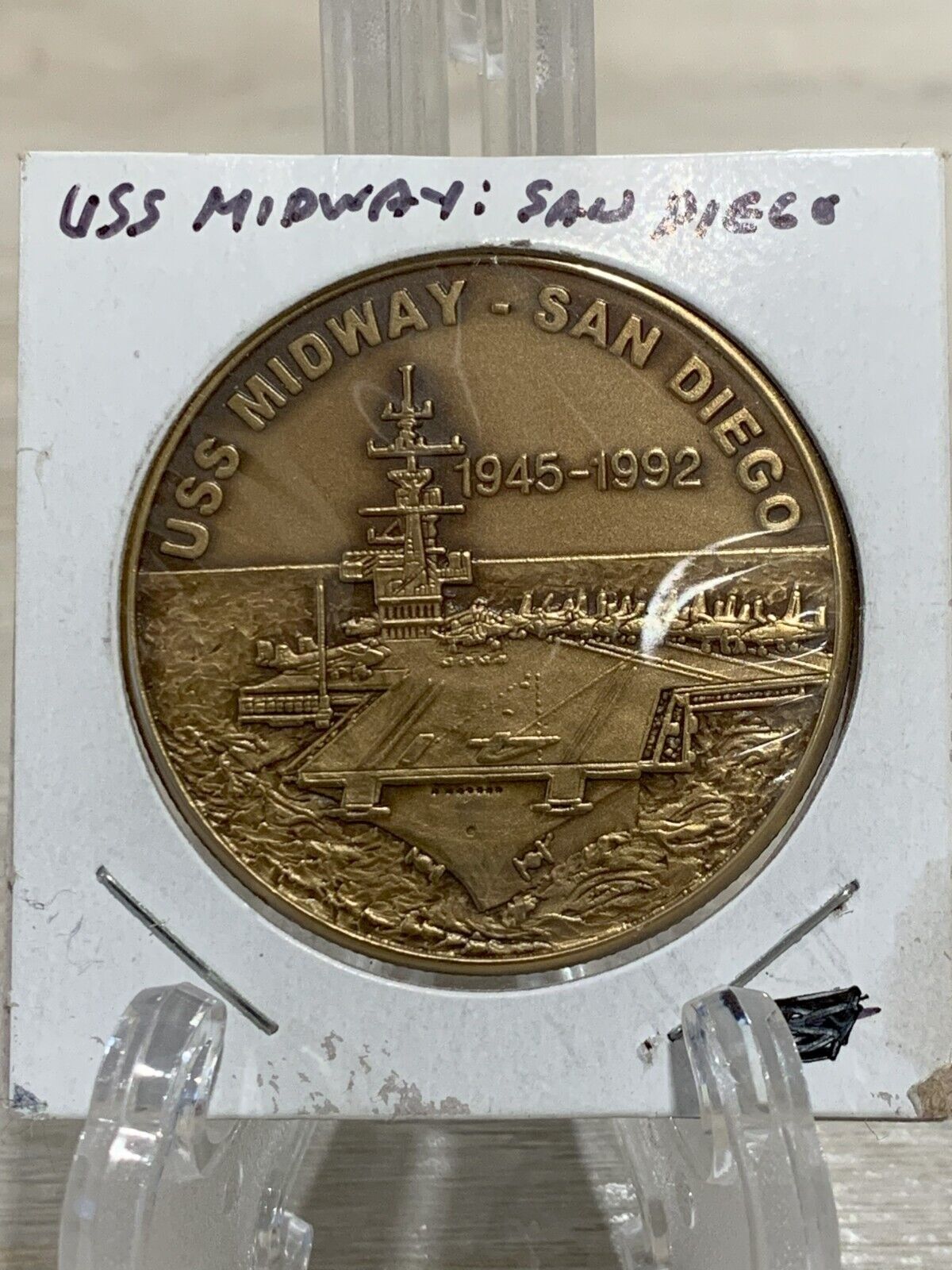 USS Midway CV41 Medal Launched 1945 Decommissioned 1992, San Diego, Ca. Museum