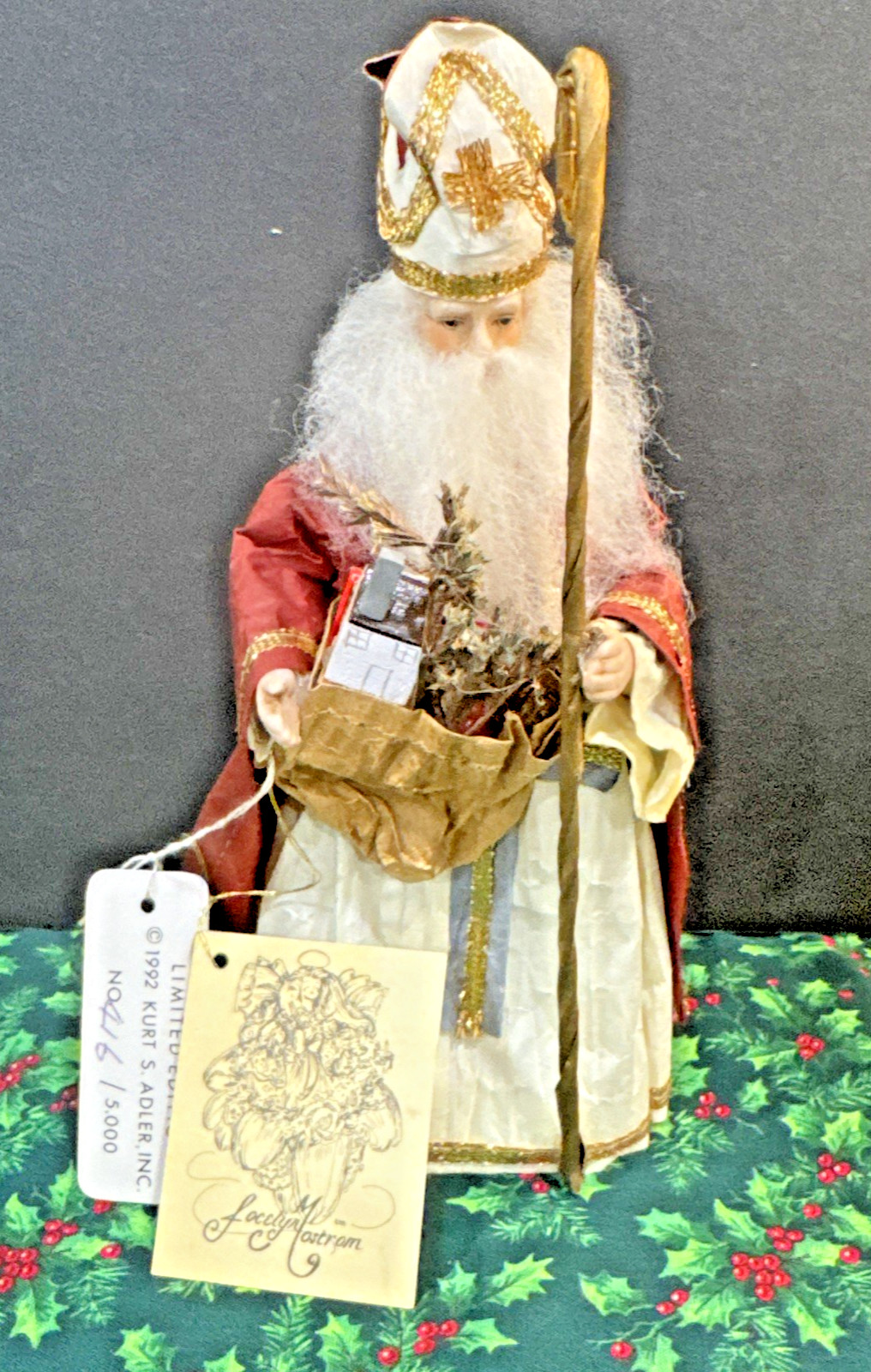 VTG 1992 Kurt Adler Jocelyn Mostrom St Nicholas Figurine Ltd Ed #416/5000 OG Box