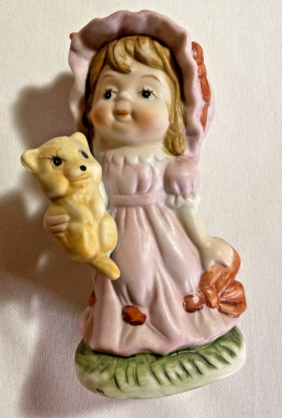 Vintage Royal Crown Ceramic/Porcelain Girl With Dog Figurine