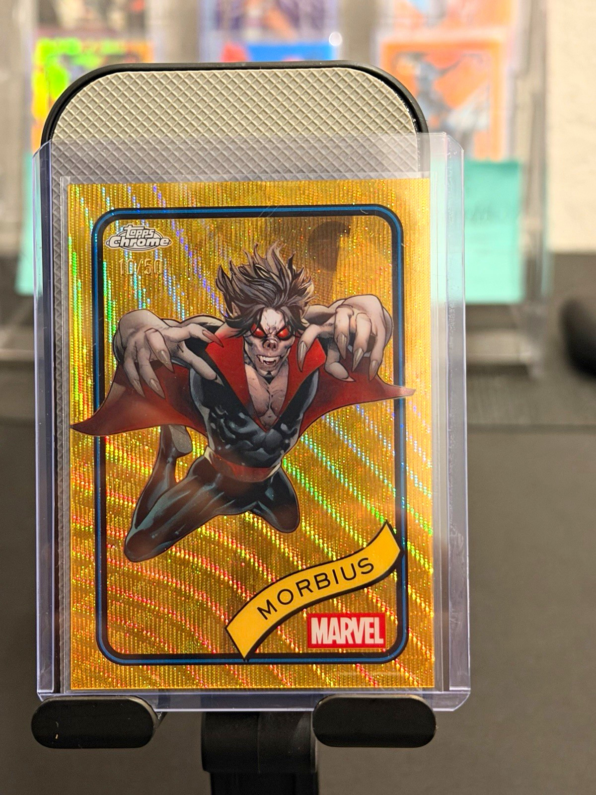 Topps 2025 Topps Chrome Marvel Morbius #166 Orange Parallel /50