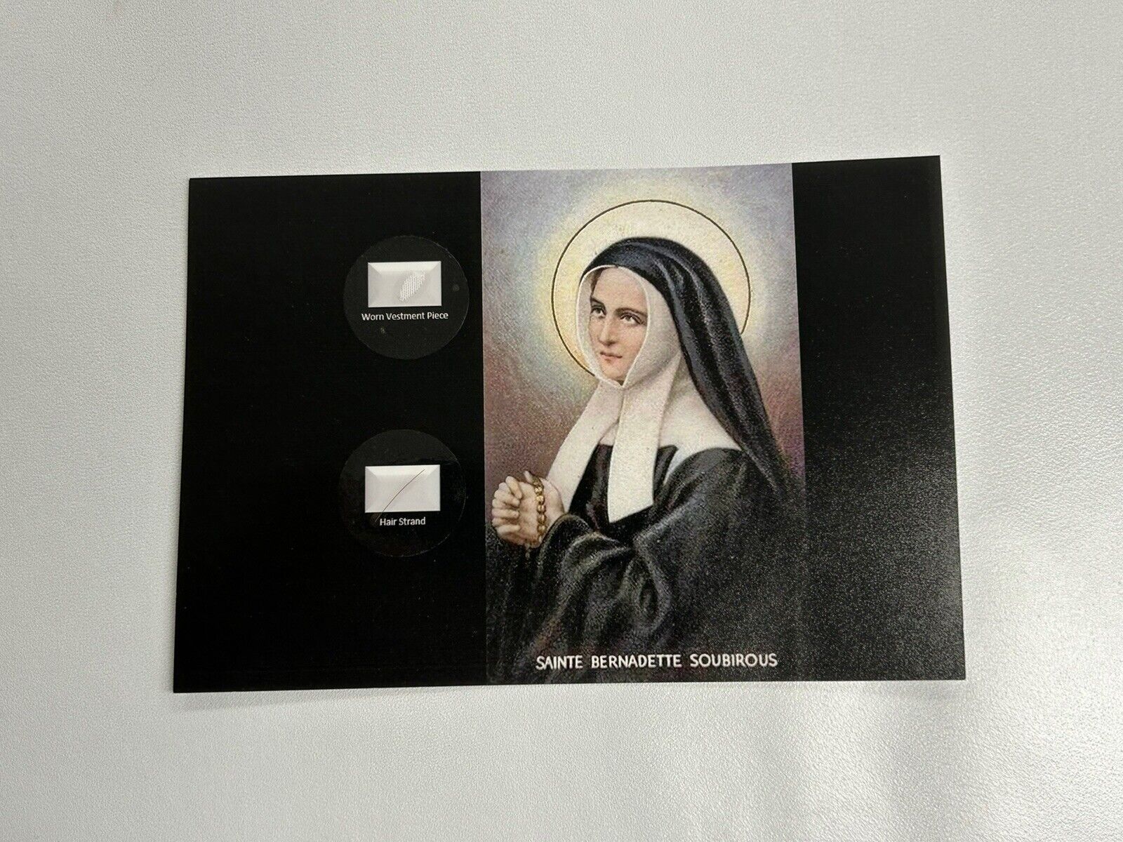 Saint Bernadette Of Lourdes Hair & Worn vestment Relic Catholic St. Soubirous