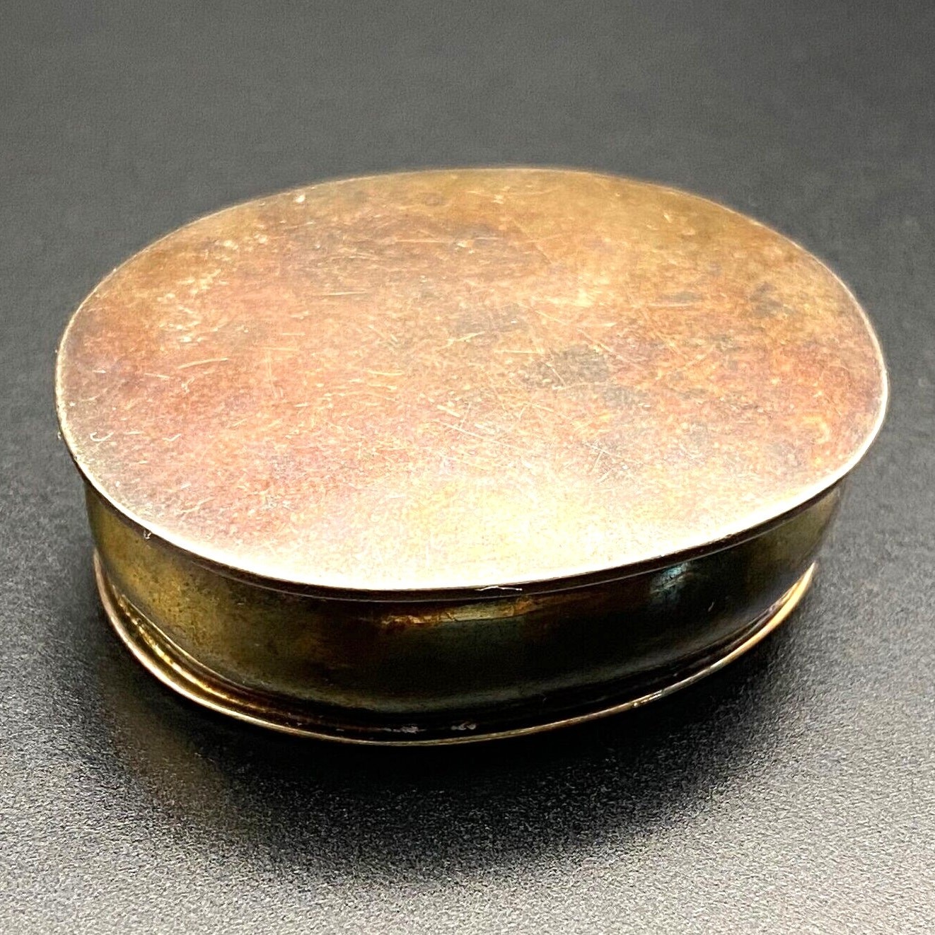 Vintage Mexico Oval Sterling Silver Box
