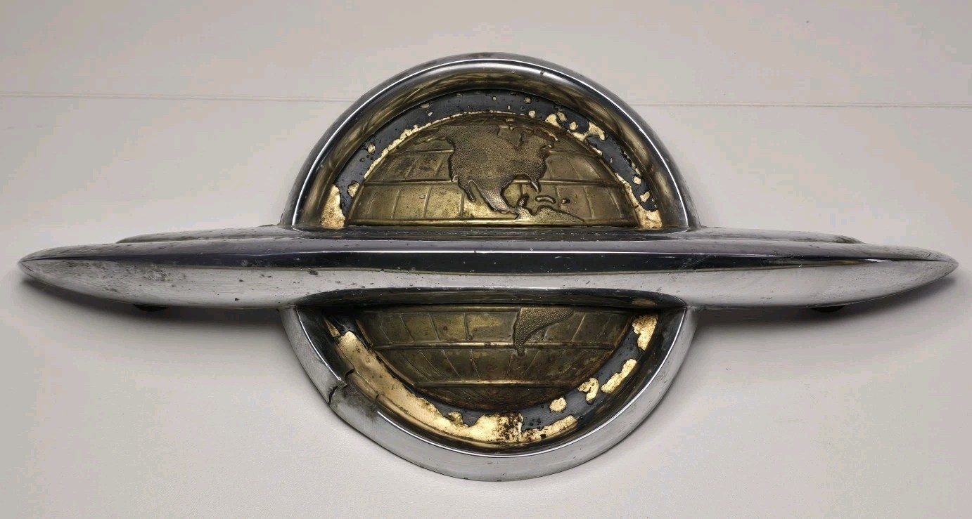 Vintage 1949 1950 1951 Oldsmobile Globe Trunk Hood Emblem Ornament OEM 12