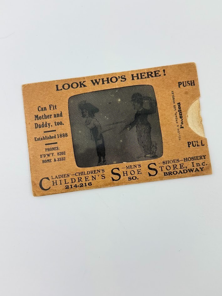 New York City Broadway Department Store lenticular Card Weird Antique Vtg AD40