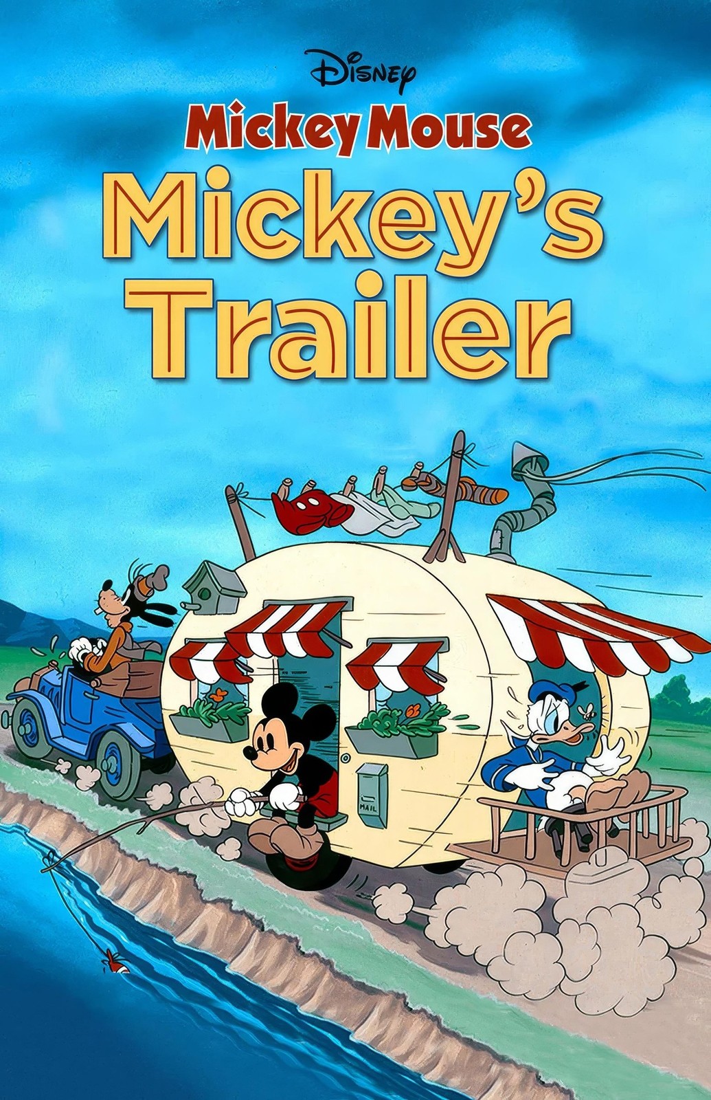 Mickeys Trailer 1938 Poster Print Wall Art Movie Decor