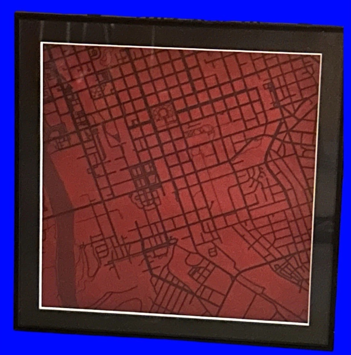 South Carolina Campus Map Wall Art Framed 14x14 Columbia SC Decor University Art