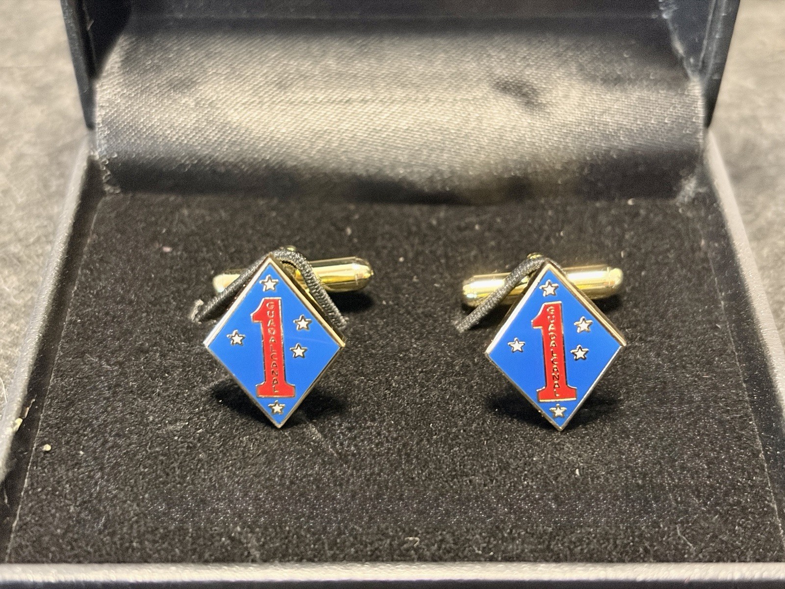 1st Marine Division Guadalcanal Cuff Links – Gold-Tone Pair Limited Stock