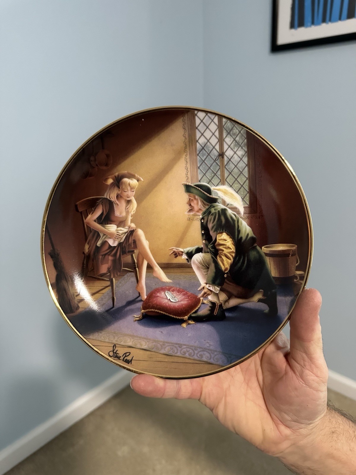 Franklin Mint If the Shoe Fits Cinderella Porcelain Plate HA4408