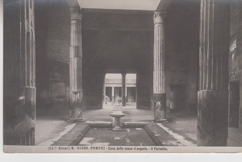 Italy Pompeii. Casa nozze d\'argento. Peristilio. House of silver wedding # 34509